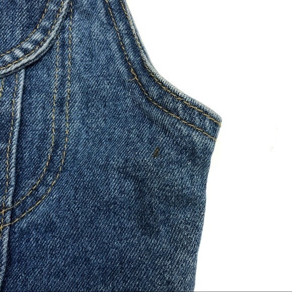 Vintage Express Denim Blue Jean VTG Vest - Picture 9 of 9